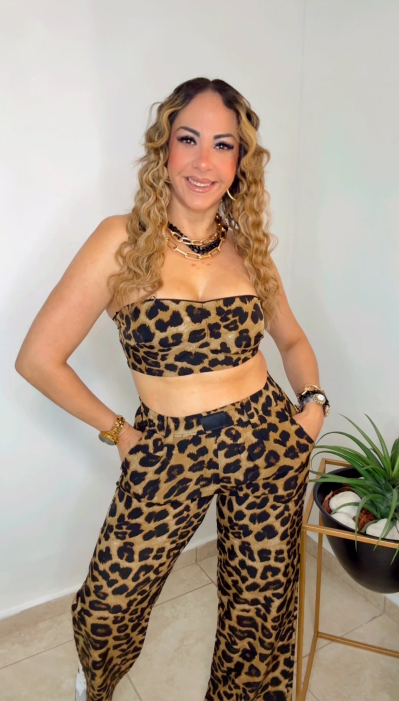 Leopard Crop Set