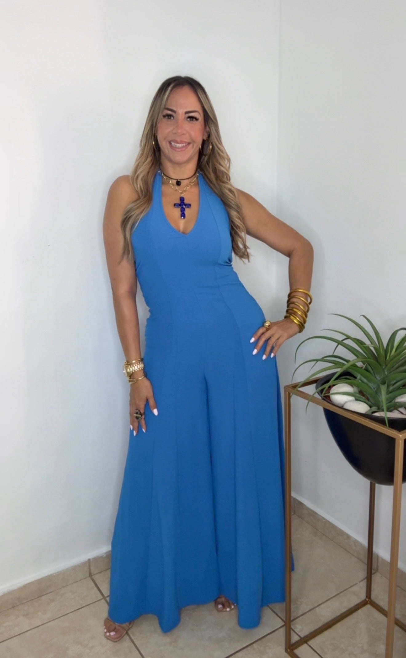 Blue Summer Jumpsuit