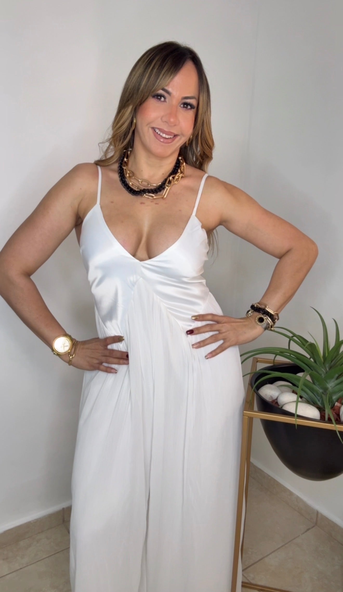White Classic Jumpsuit