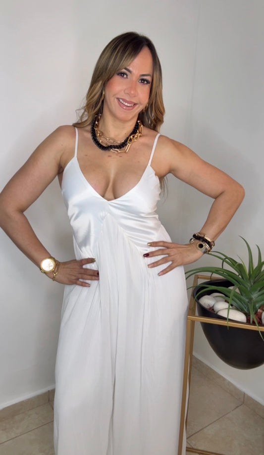 White Classic Jumpsuit