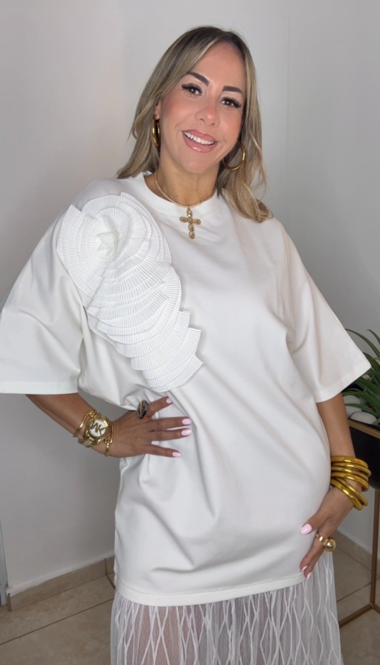 White Blossoms Dress