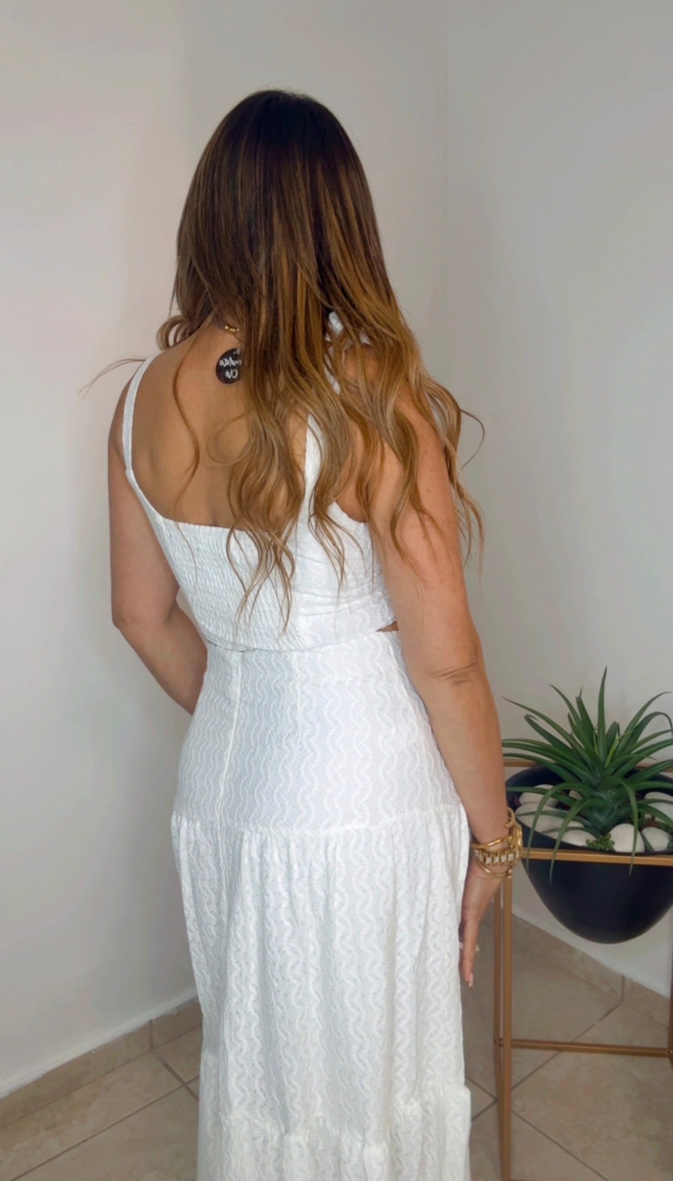 White Classic Skirt Set