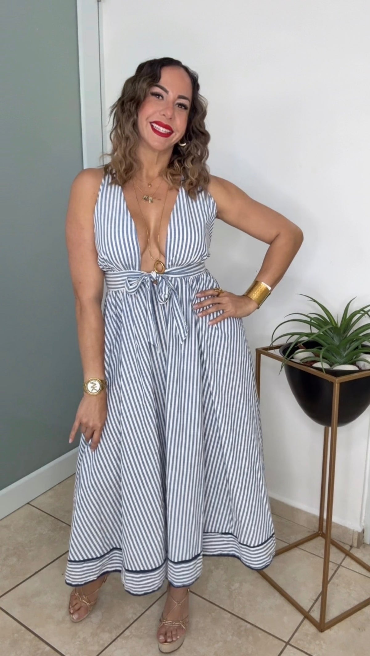 Italia Stripe Dress