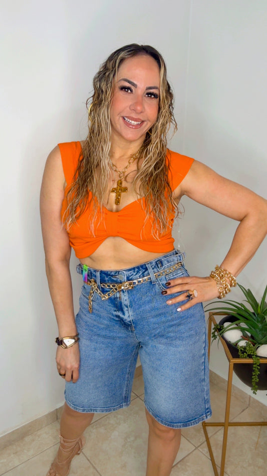 Orange Crop Top