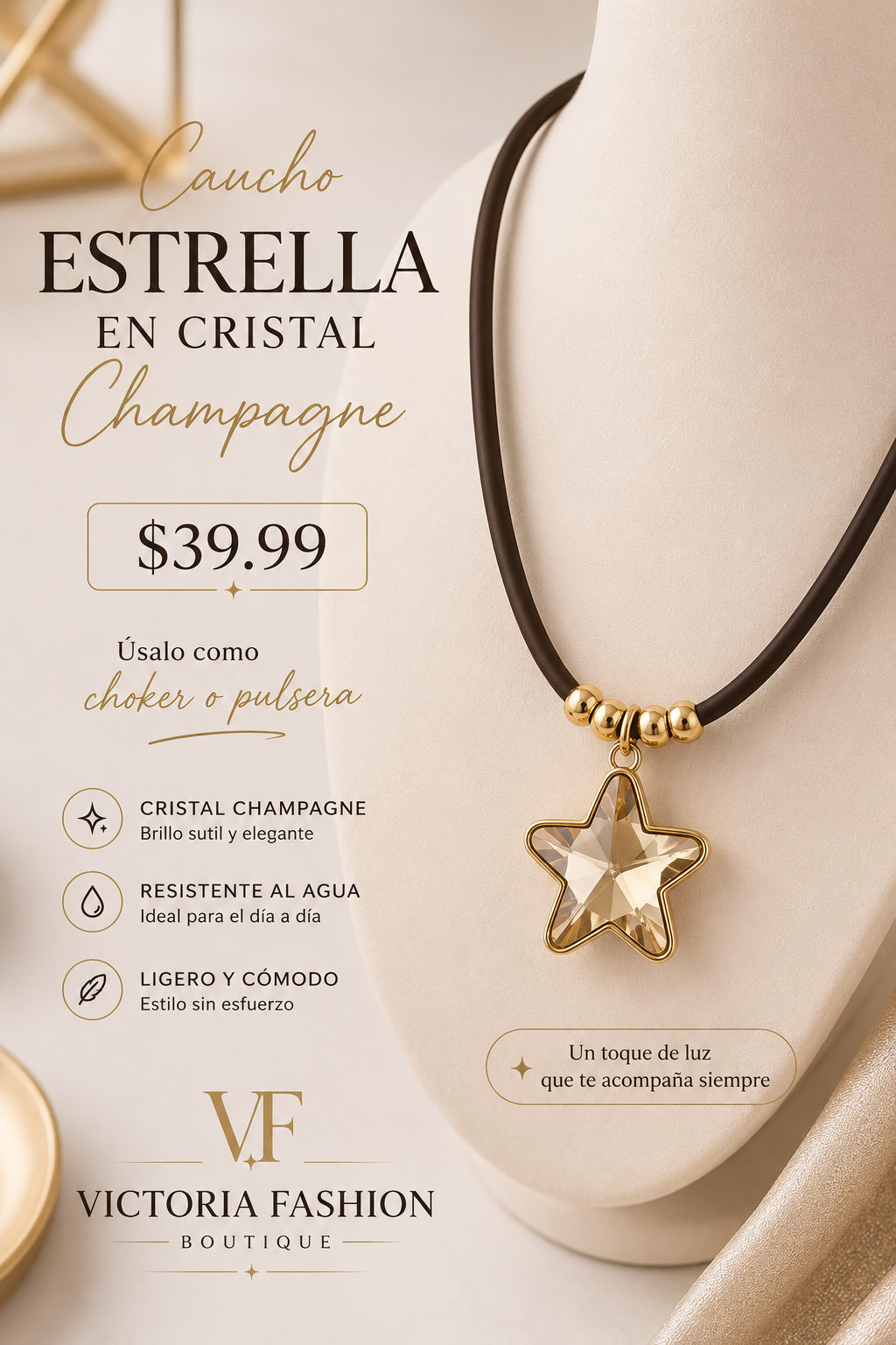 Caucho Estrella En Cristal
