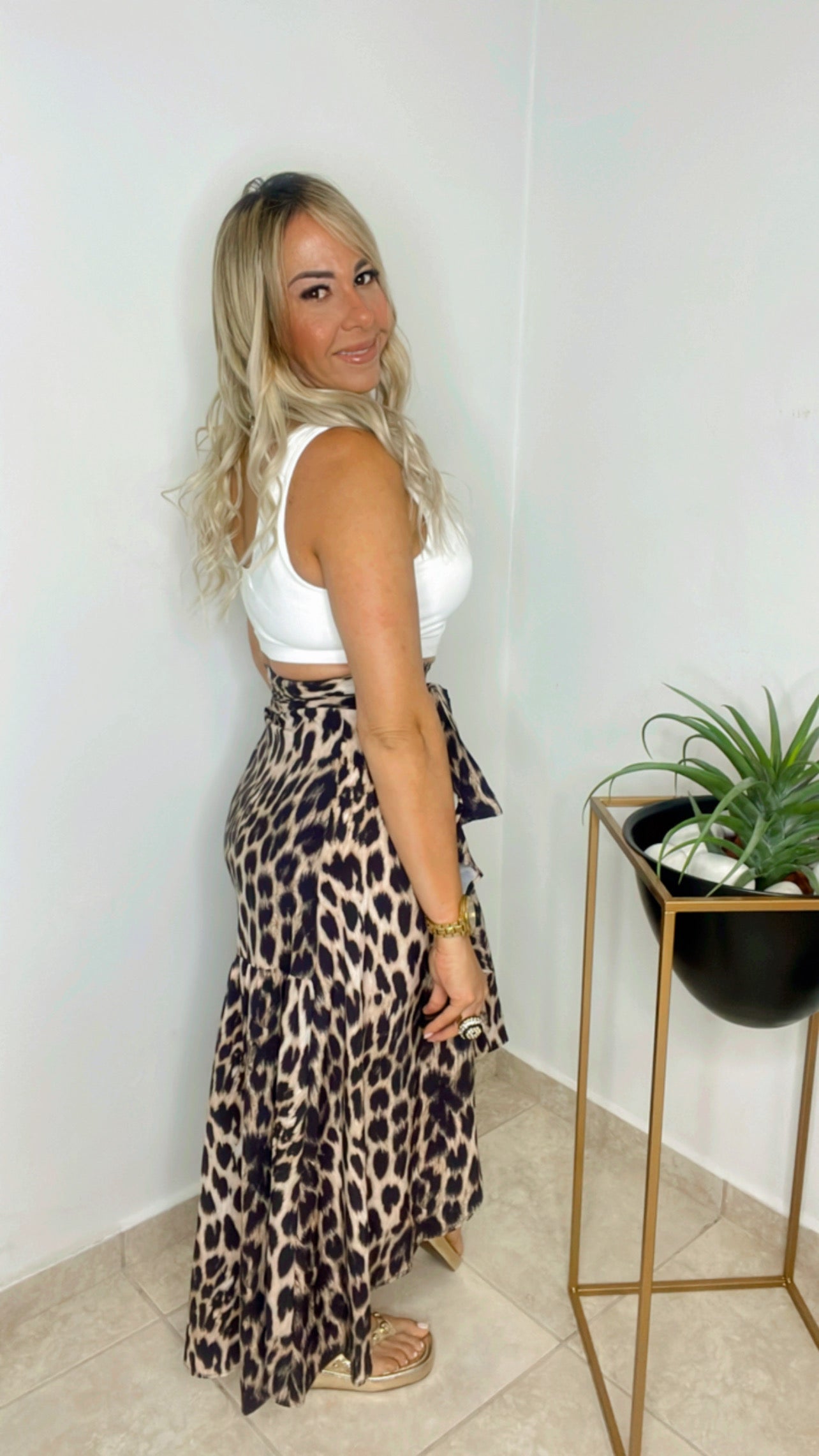 Animal Print Wrap Around