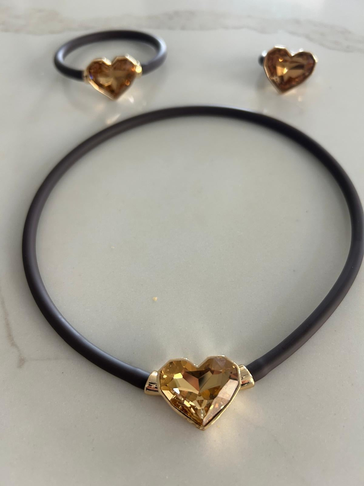 Set Corazón Collar,Pulsera,Anillo