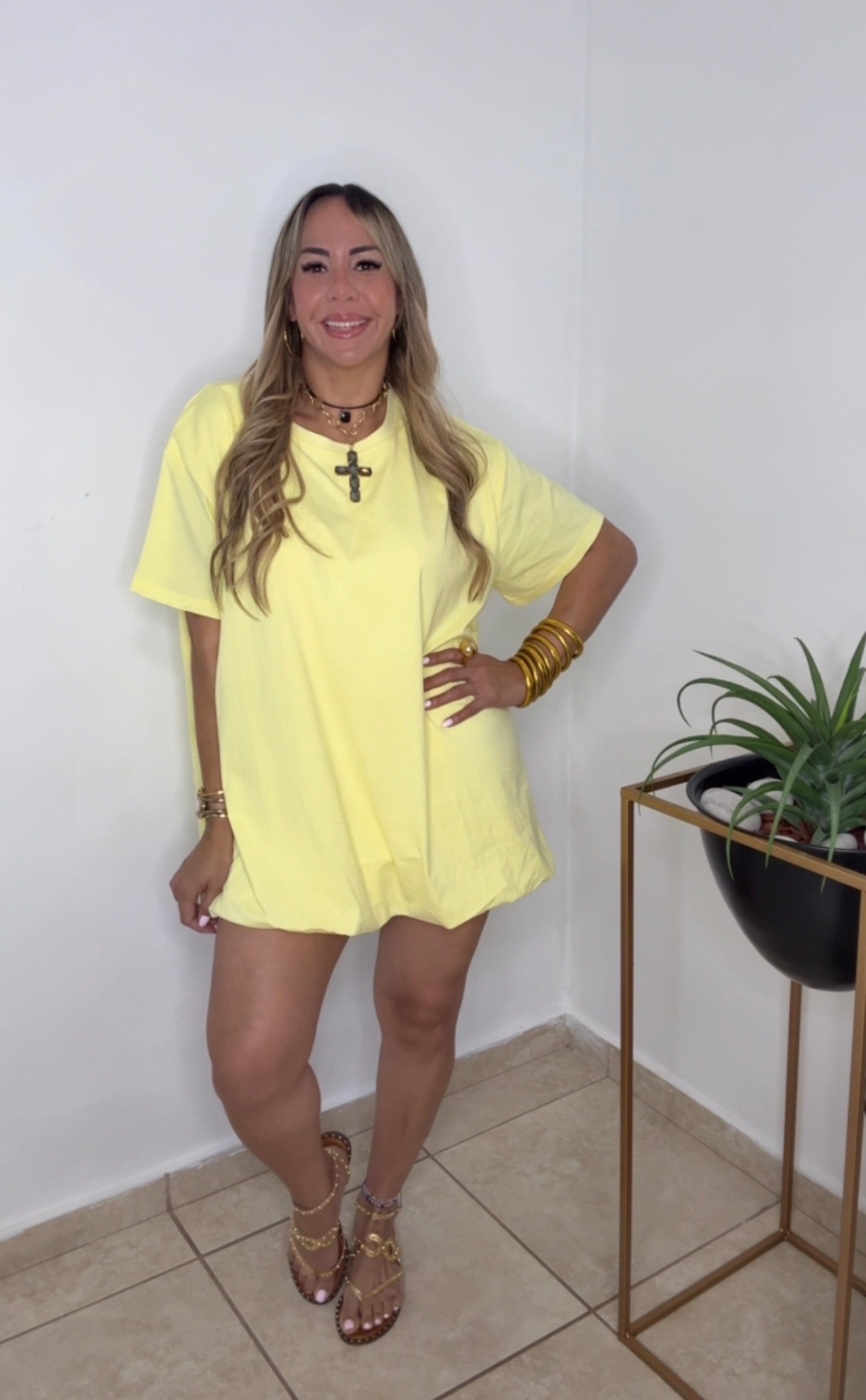 Yellow Bubble Dress