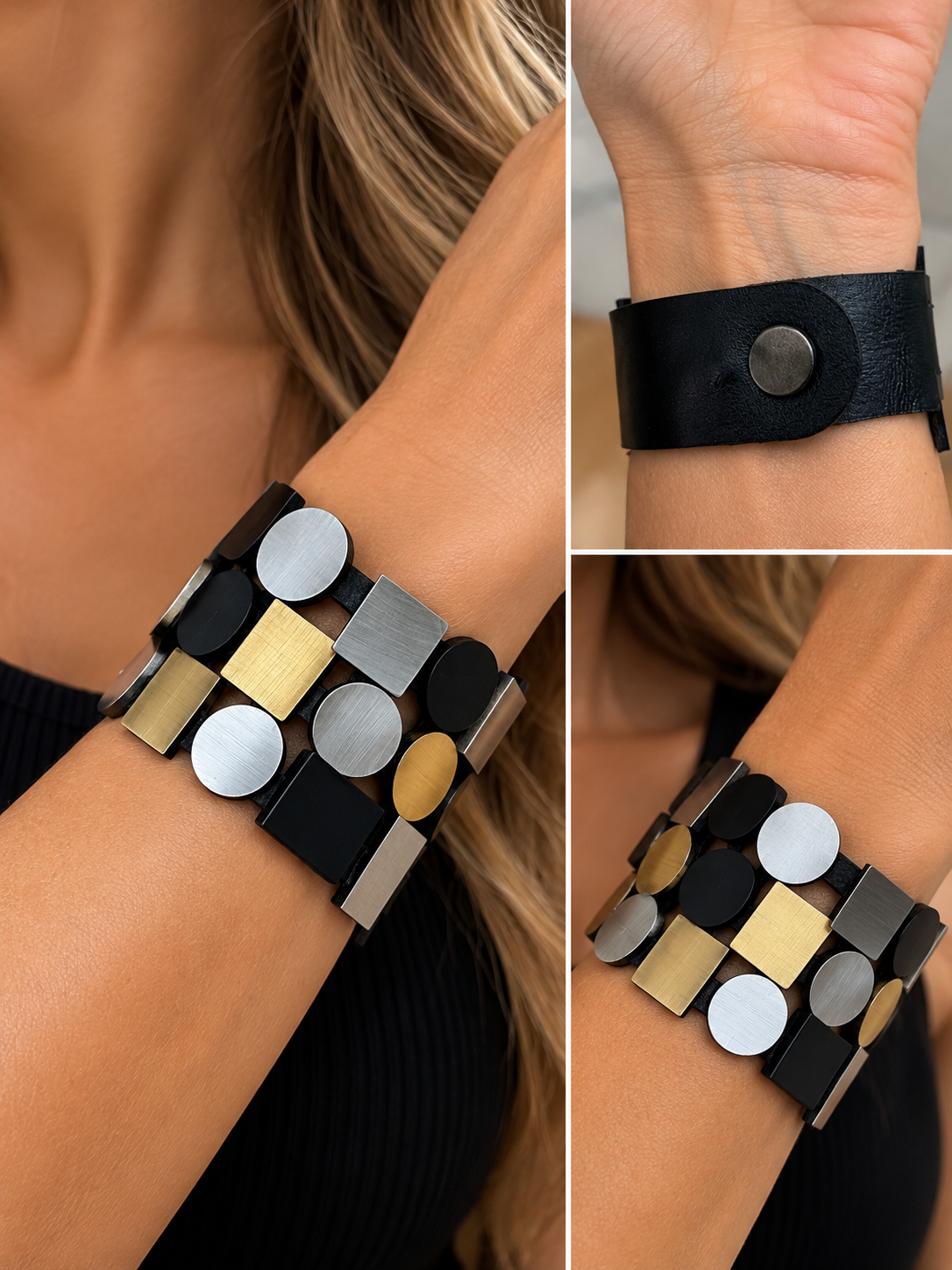 Set Silver + Black + Gold