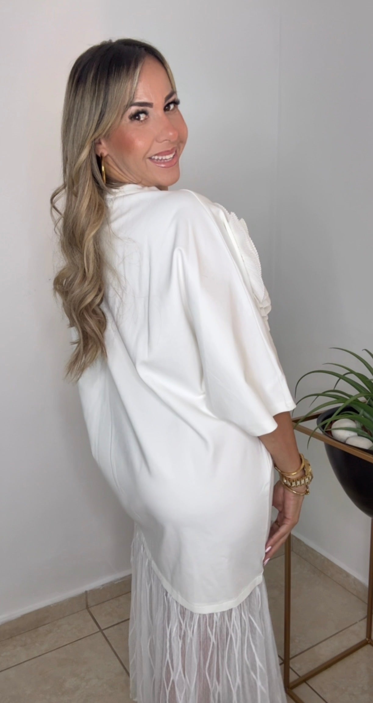 White Blossoms Dress