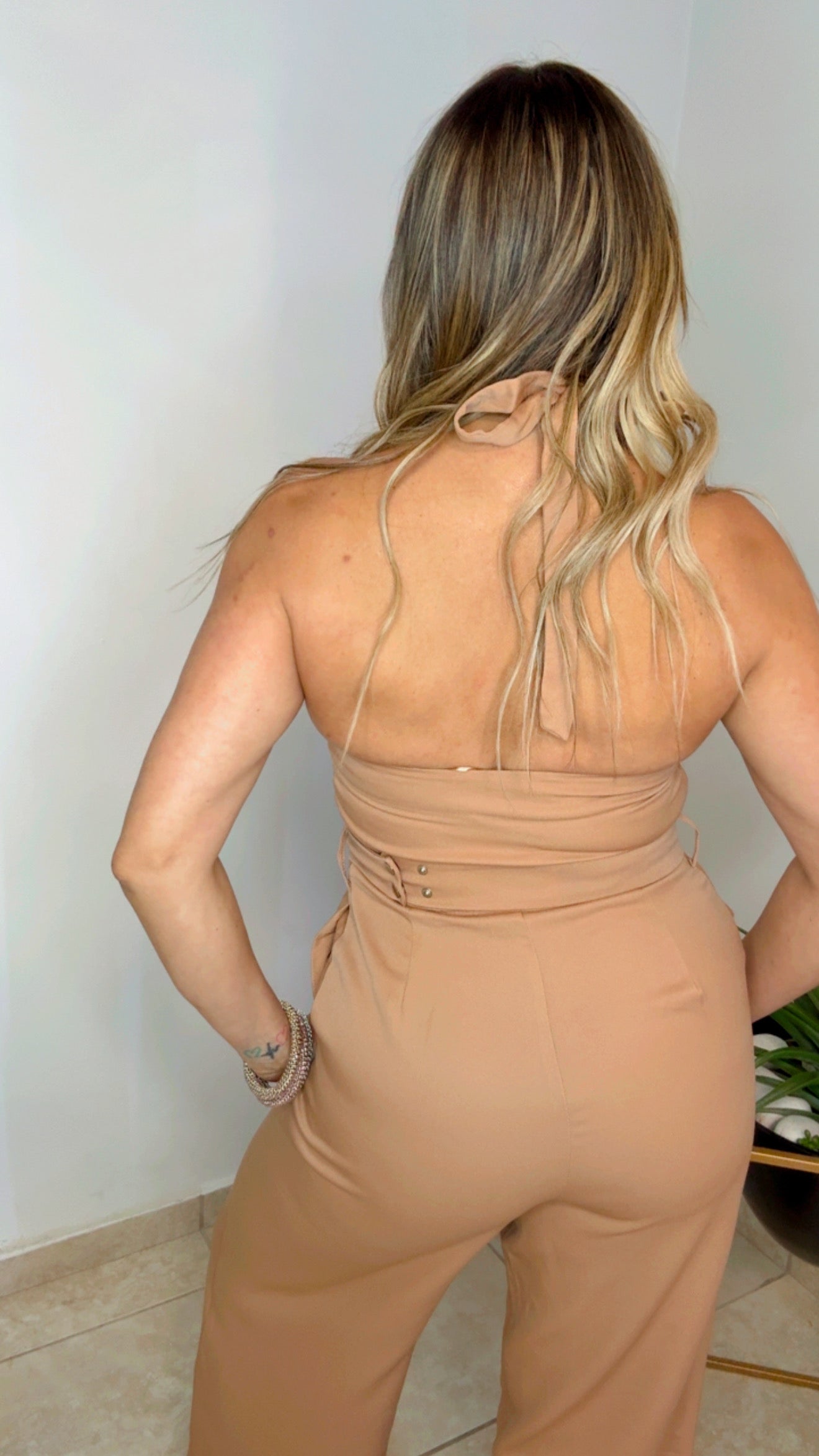 Mocha Halter Jumpsuit