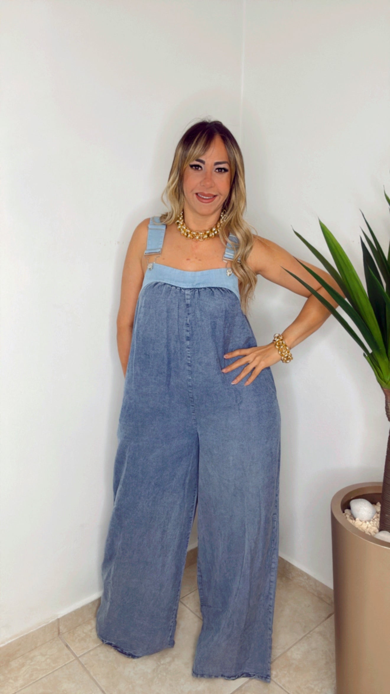 Light Denim BEST SELLER JUMPSUIT