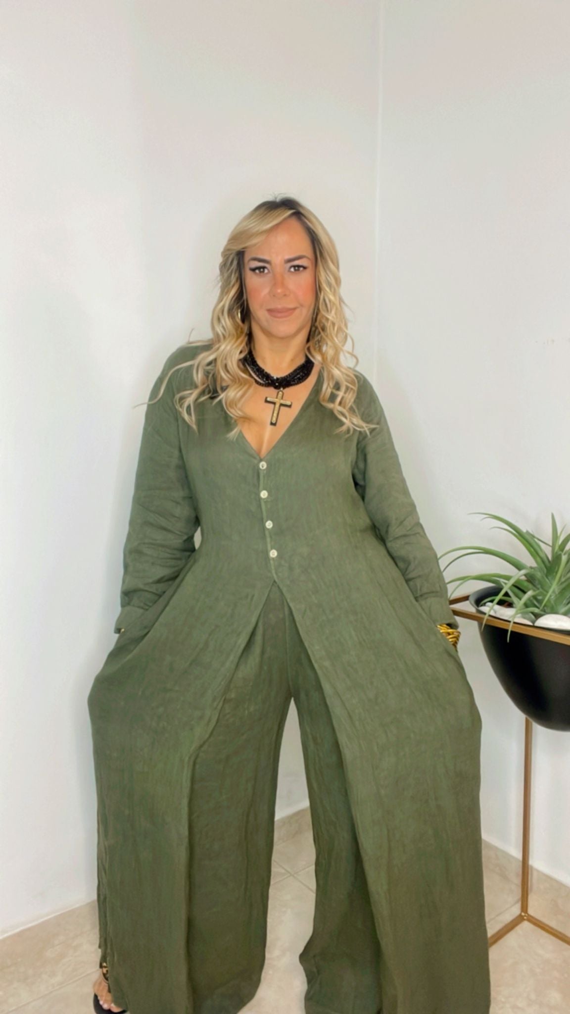 Olive Italian Jumpsuit