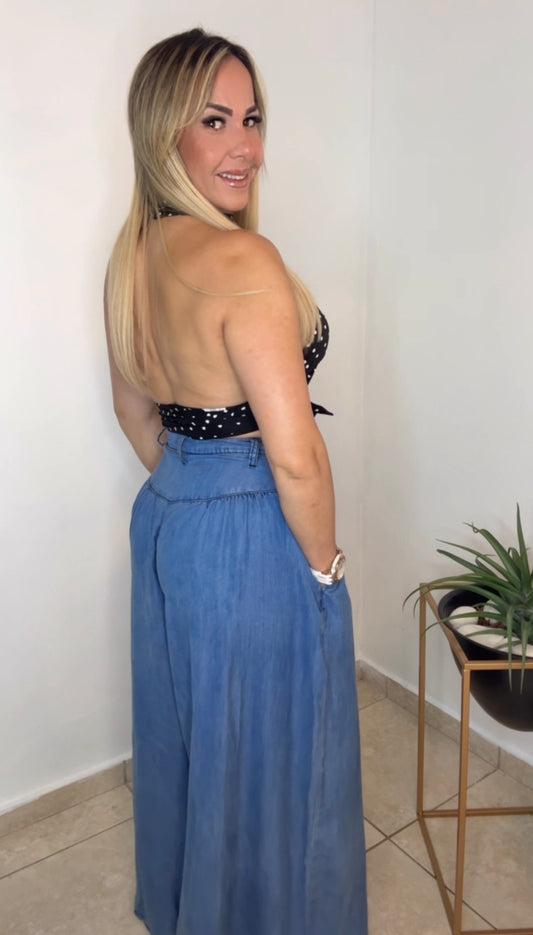 Polkadots Halter Crop