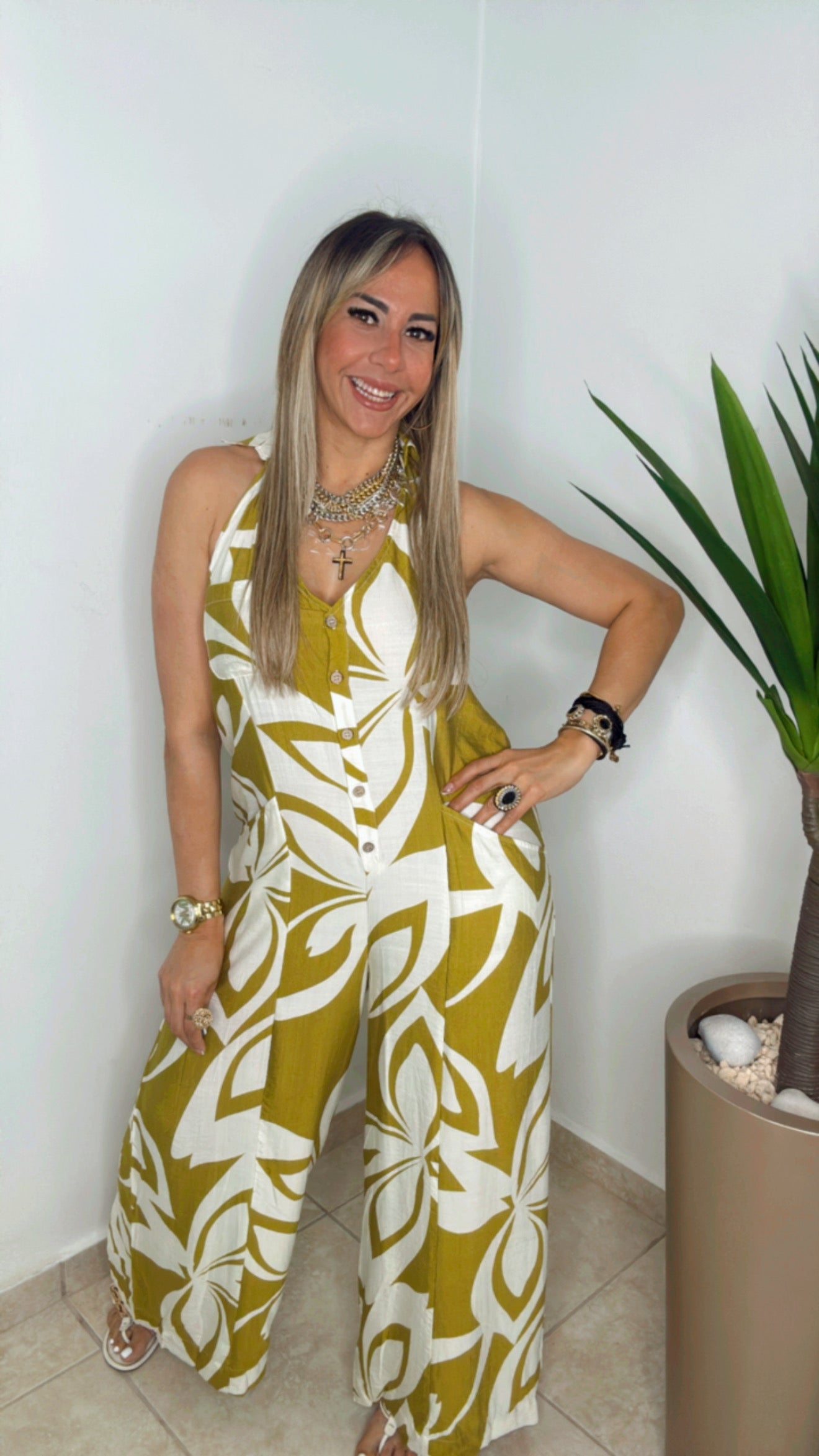 Olive And Cream Jumpsuit (VENTA FINAL)