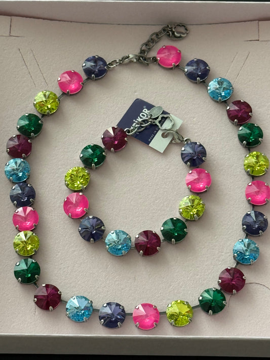 Pulsera Multi Swarovski Plata