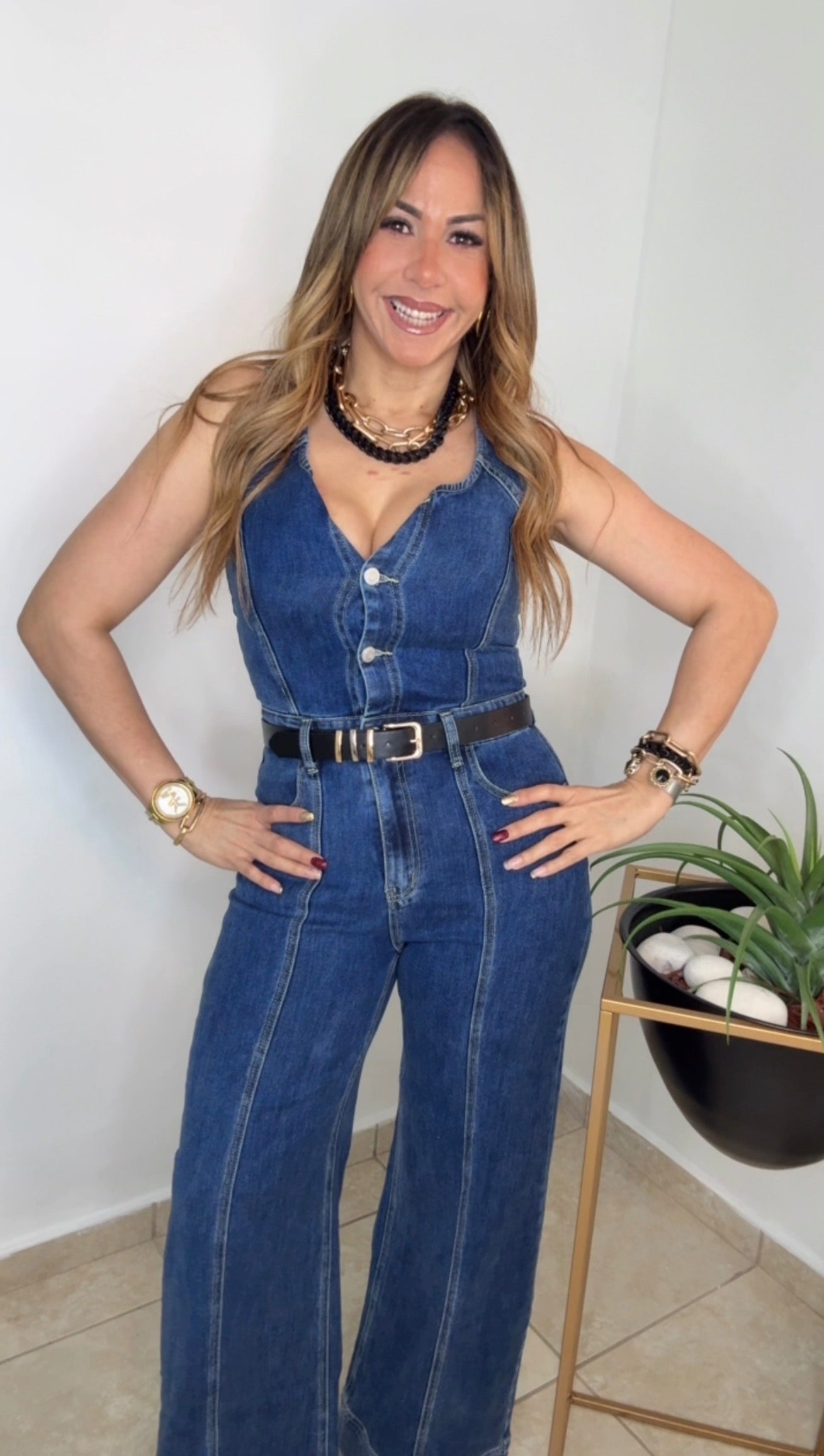 Classic Indigo Denim Jumpsuit
