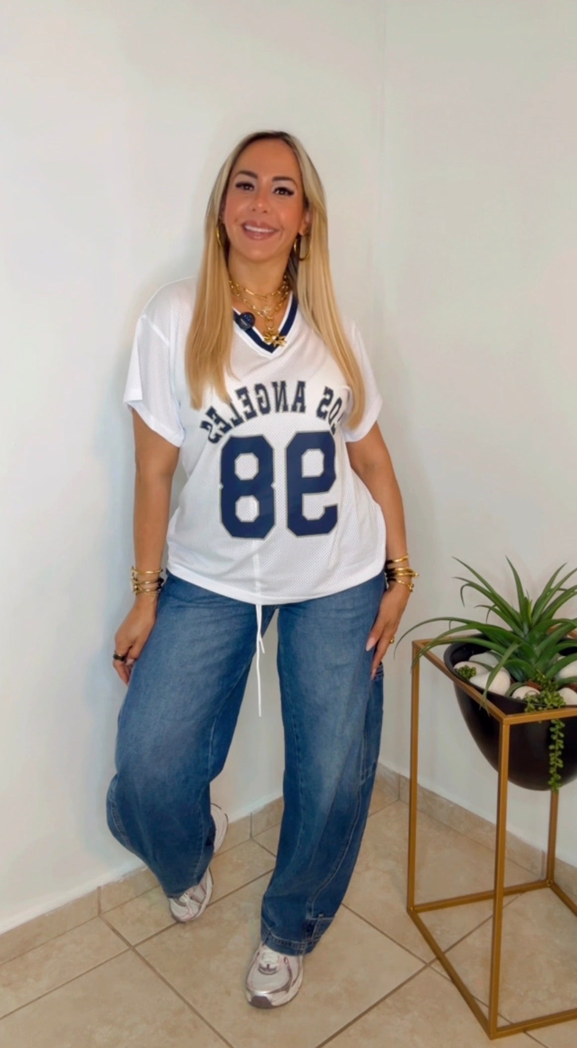 Jersey Number 98 Blouse Oversize