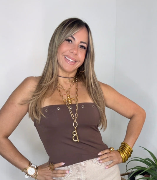 Brown Tube Top