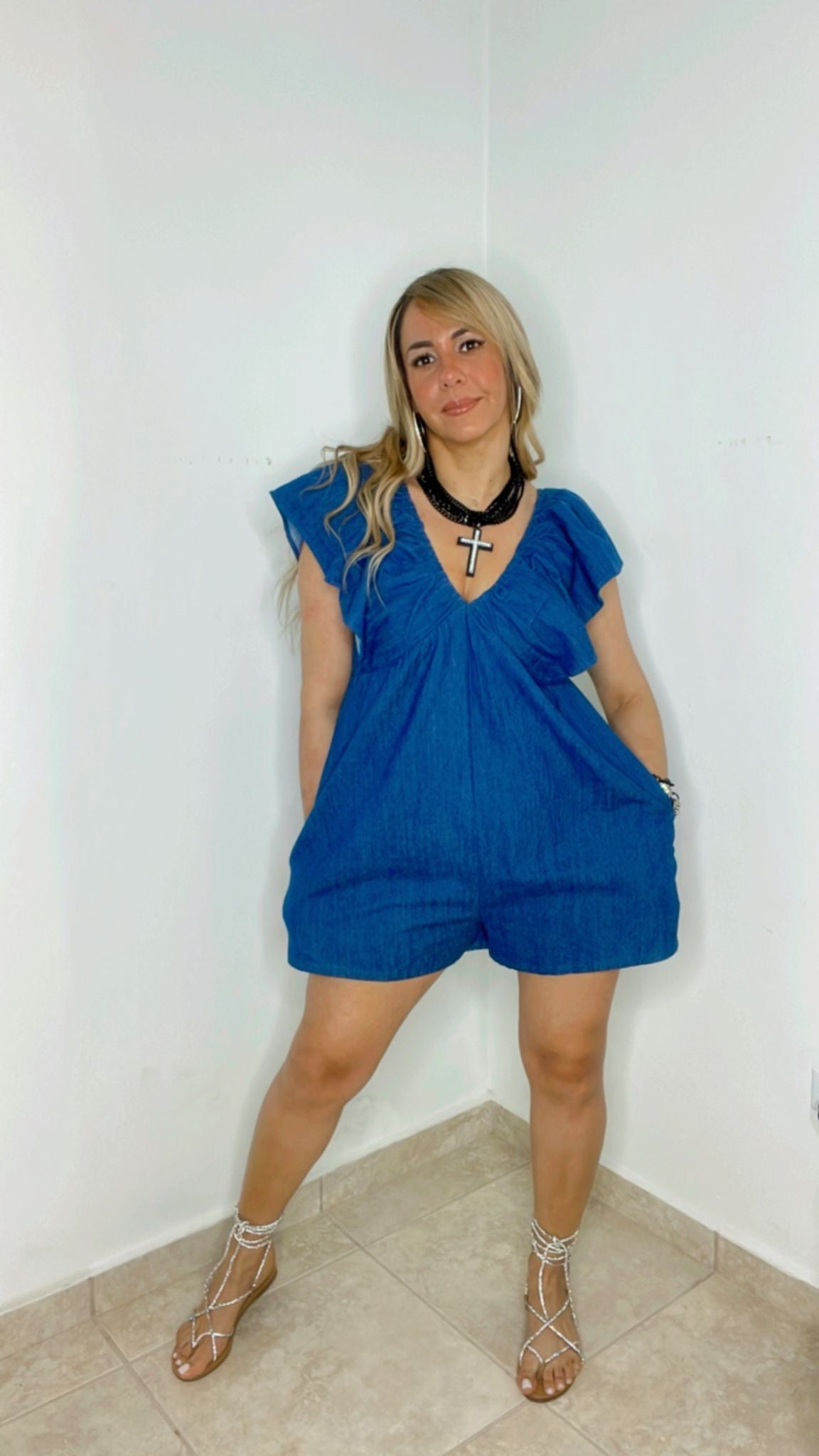 Denim Romper (NO APLICA FREE SHIPPING)