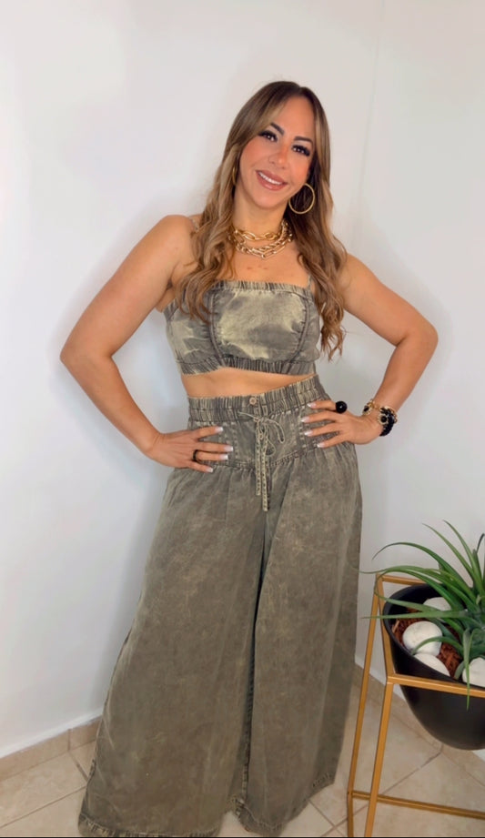 Olive Wash Button Set