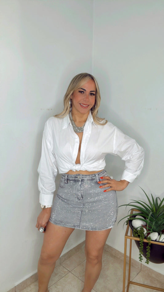 Grey Glam Skirt