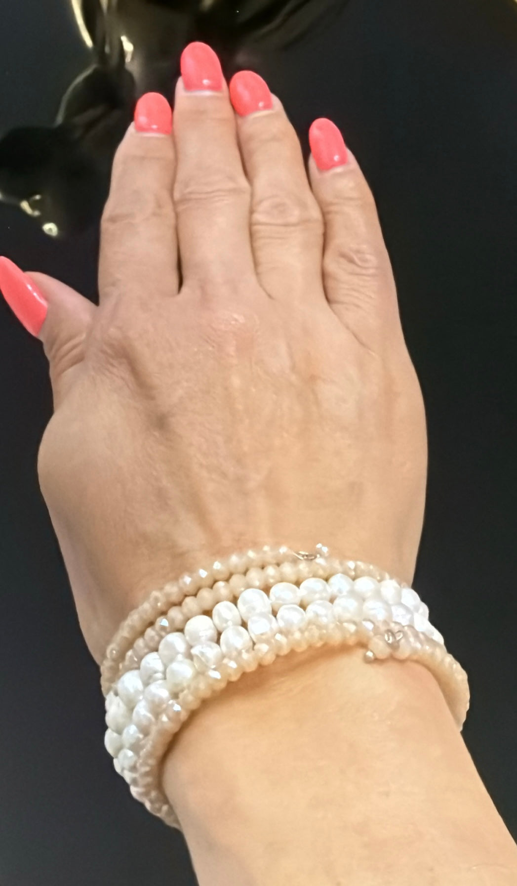 Pulsera Perlas Y Cristal