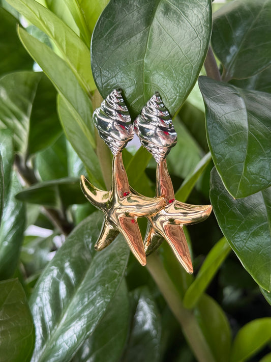 Shell and Star Earrings
