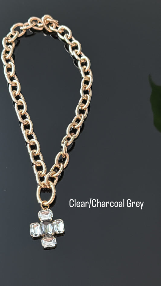 Cadena Cruz Chunk Swarovski Se Le Puede Cambiar El Charm