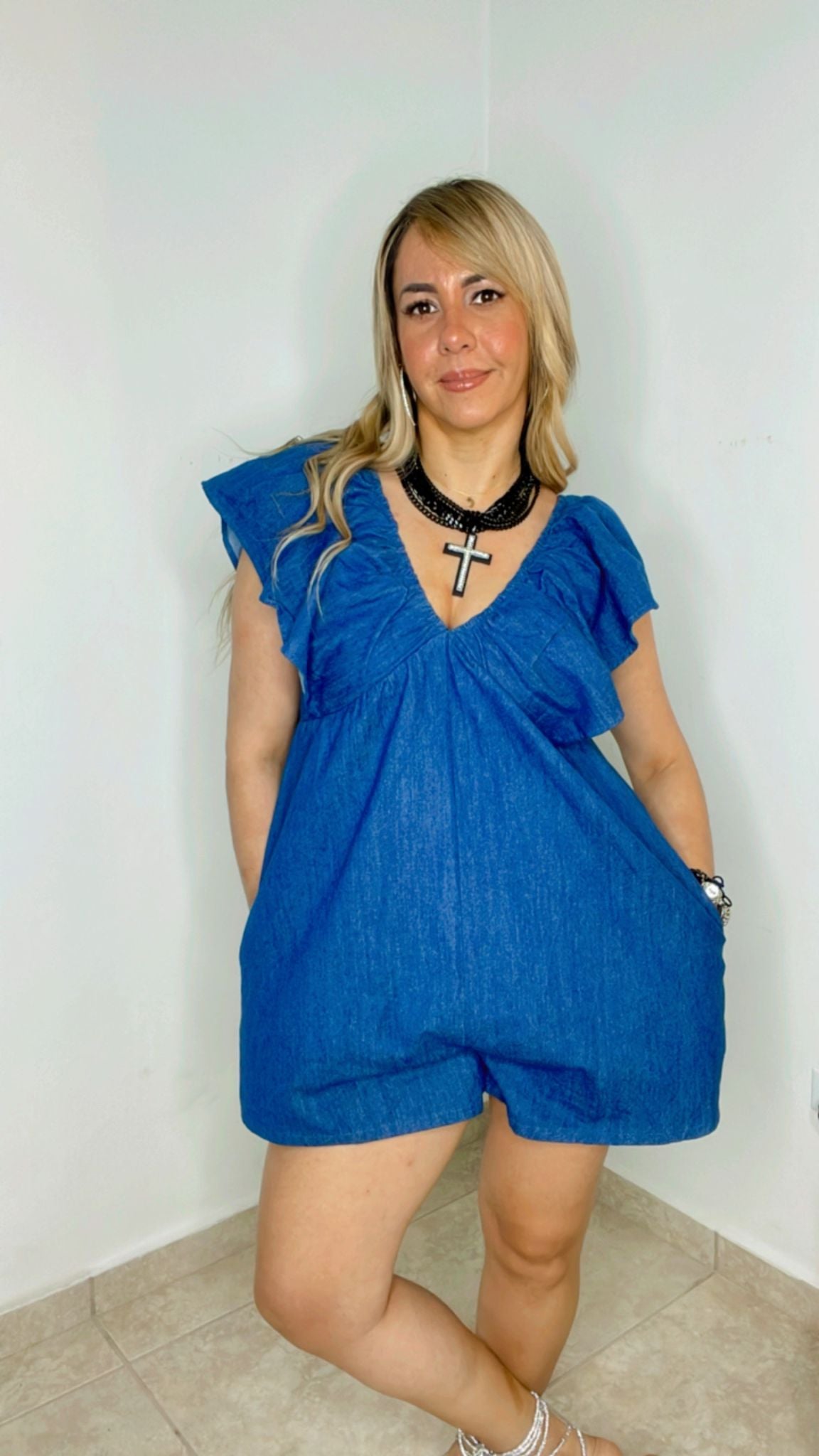 Denim Romper (NO APLICA FREE SHIPPING)