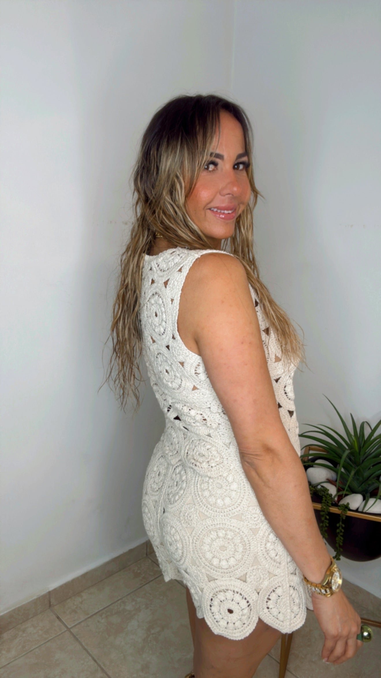 Cream Crochet Short Set (PRE VENTA. Llegando PRÓXIMA SEMANA)