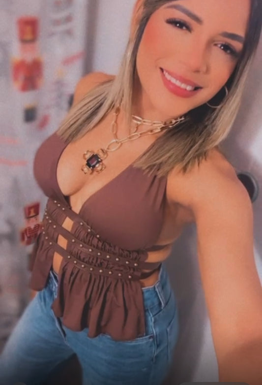 Brown Halter Top