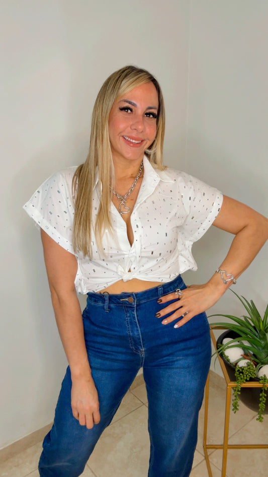 White Glam Blouse