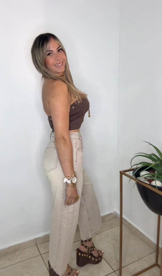 Brown Tube Top
