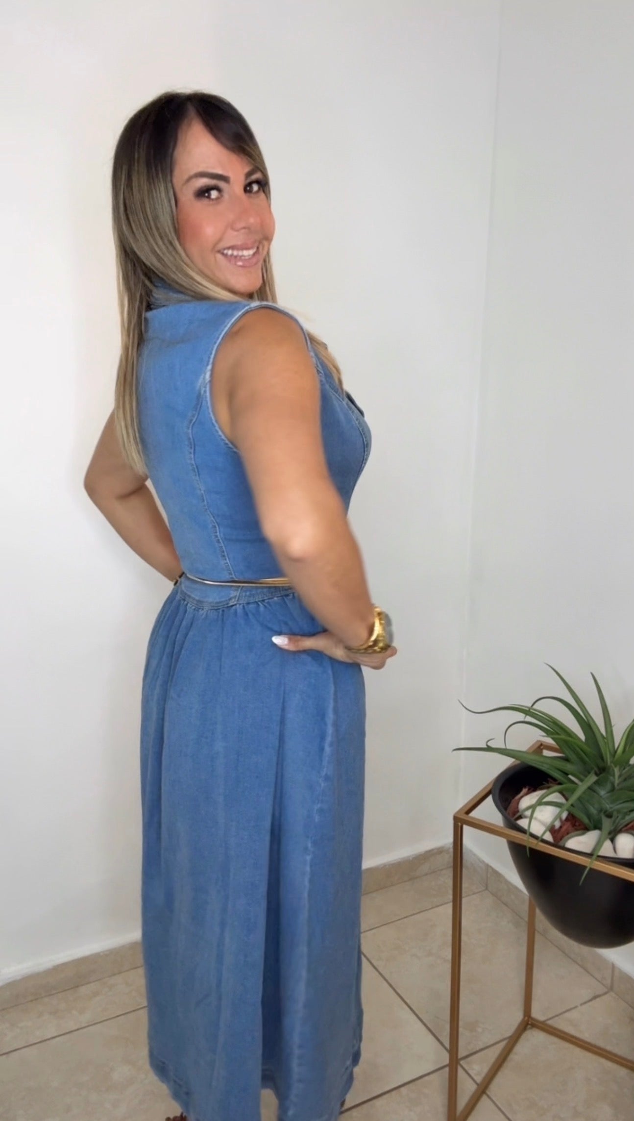 Golden Hour Denim Dress