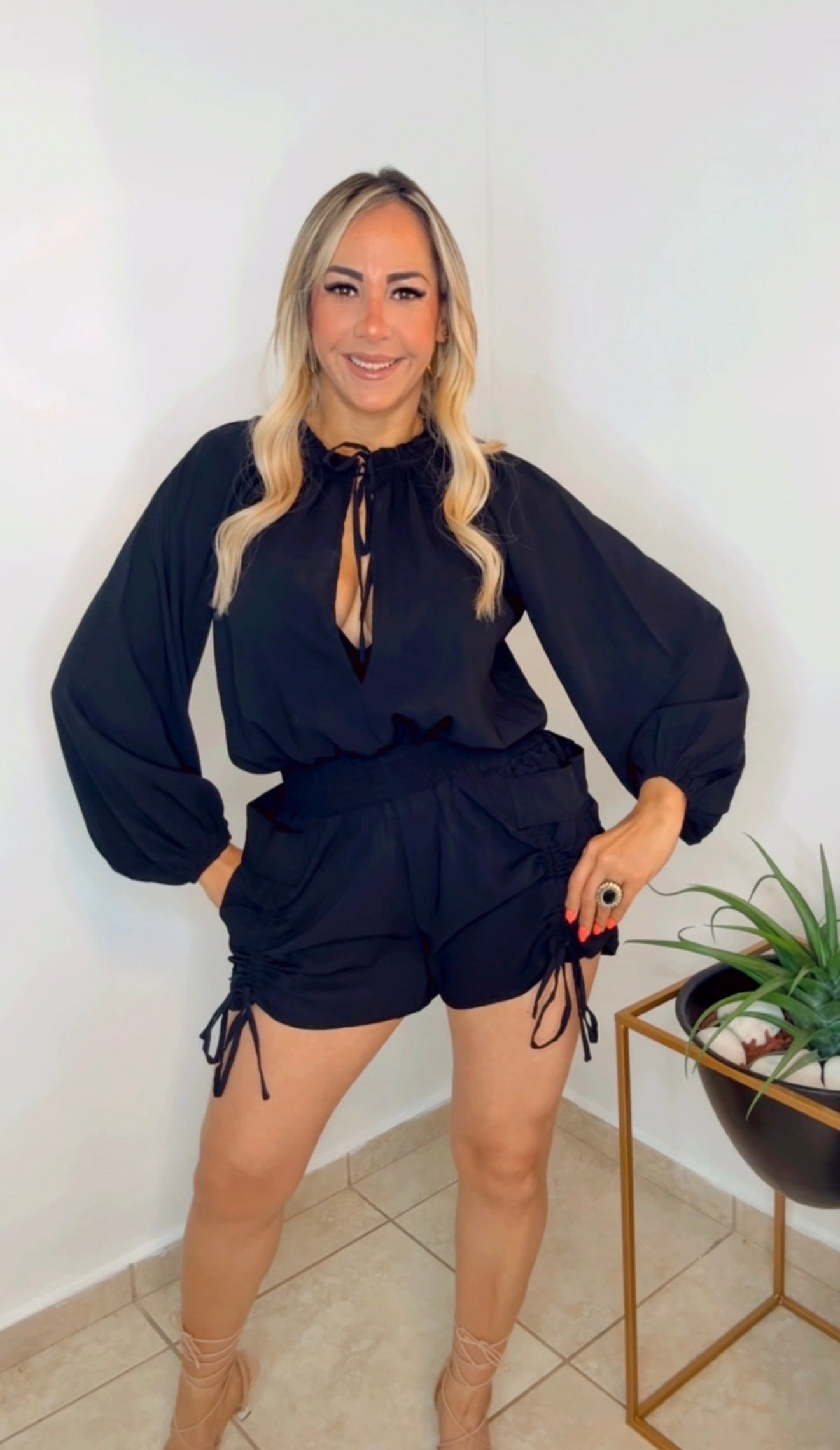 Black Elegant Romper