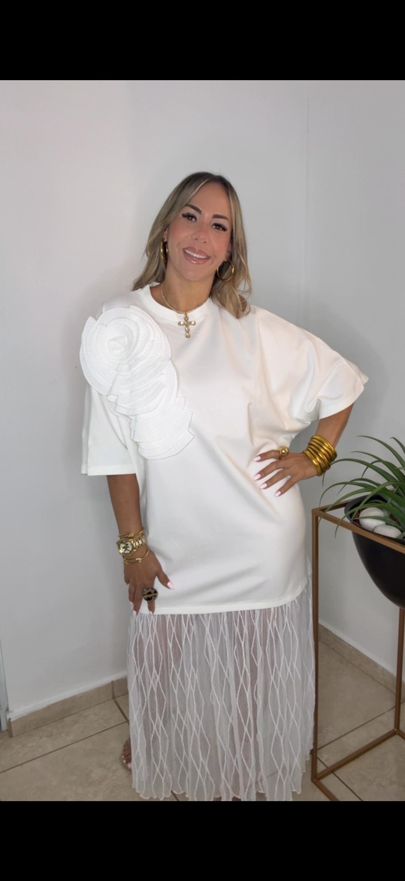 White Blossoms Dress