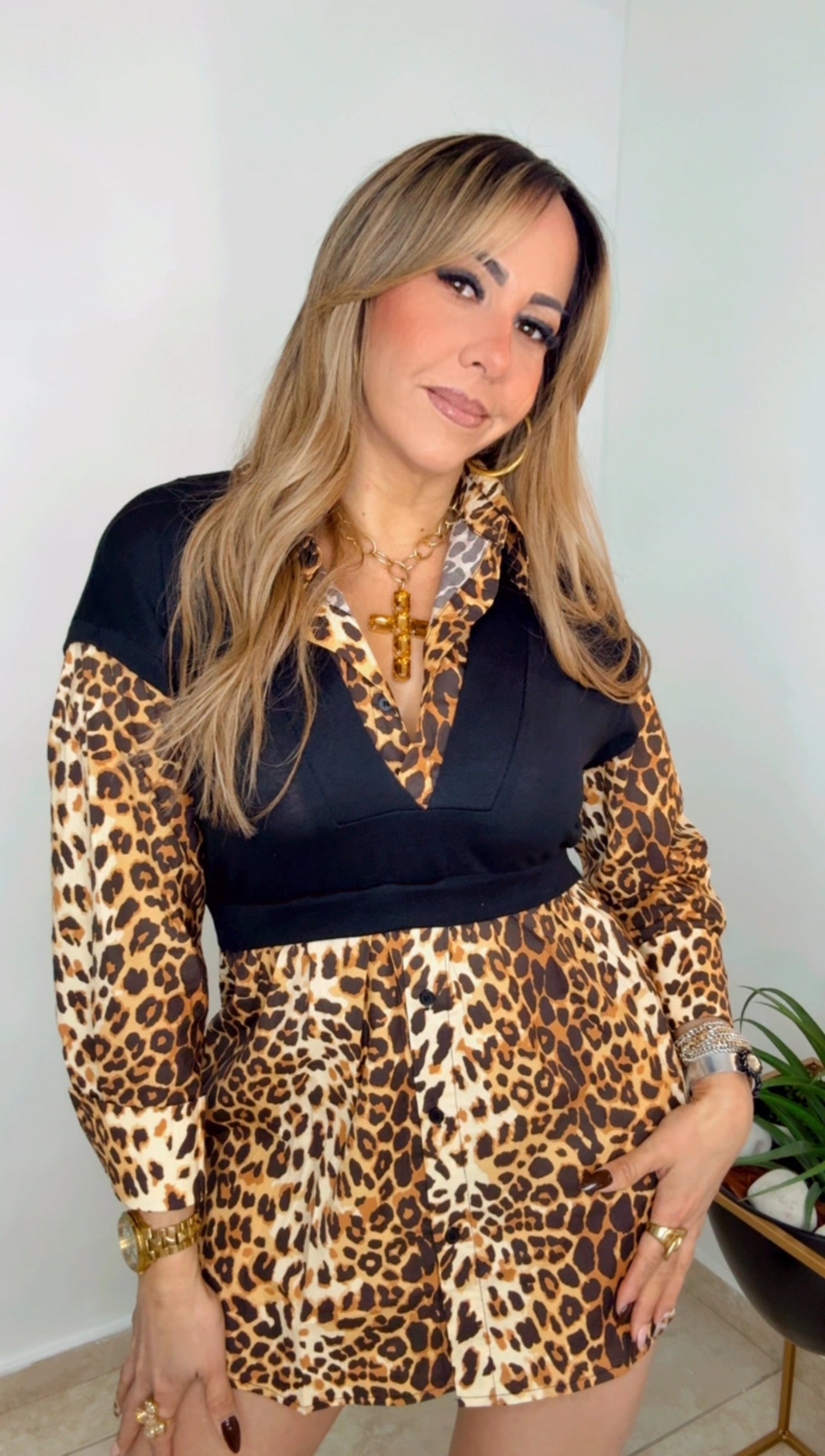 Leopard Dress Shirt
