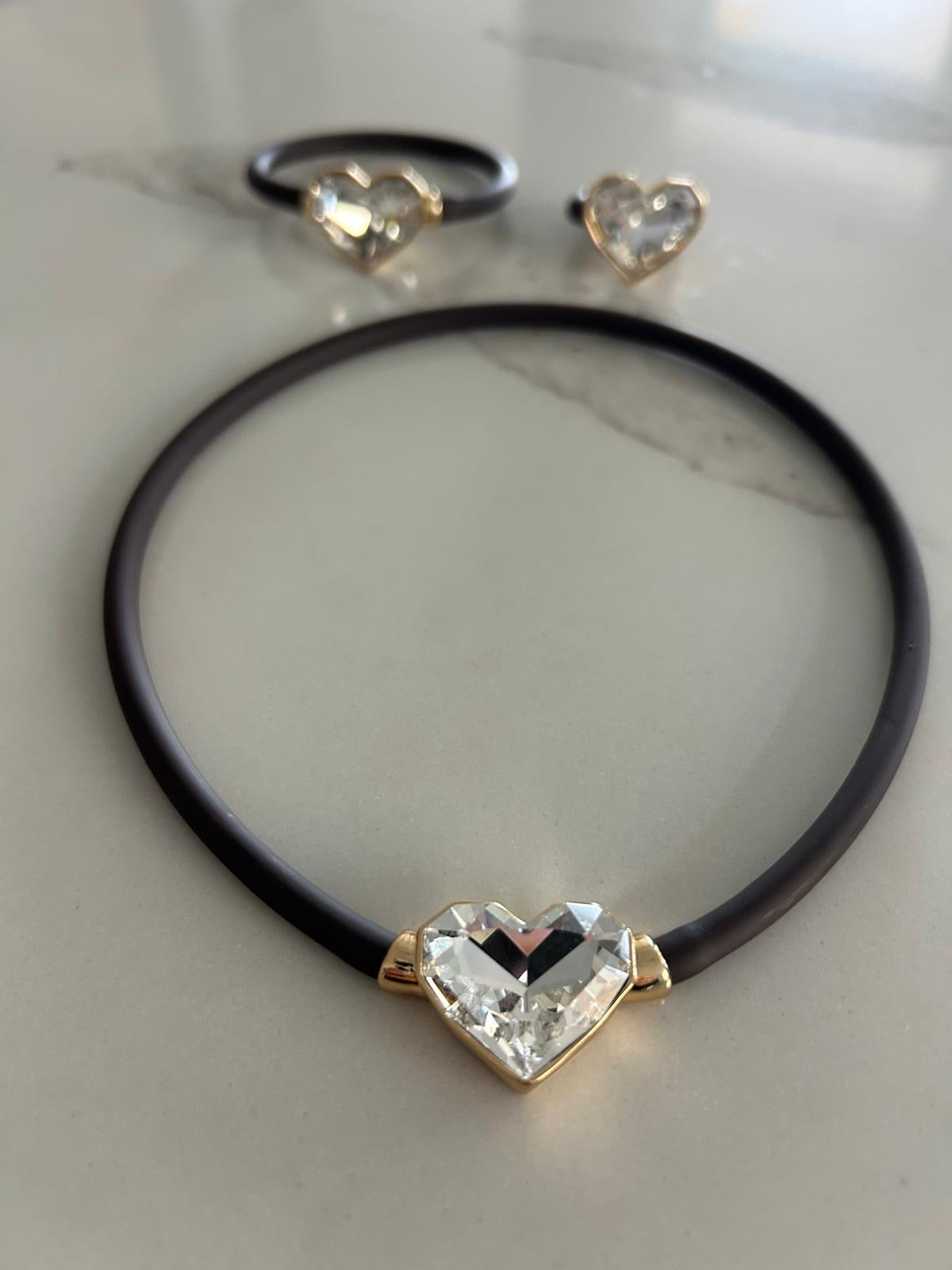 Set Corazón Collar,Pulsera,Anillo