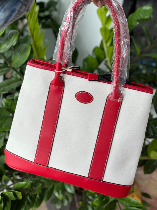 Red and White Purse