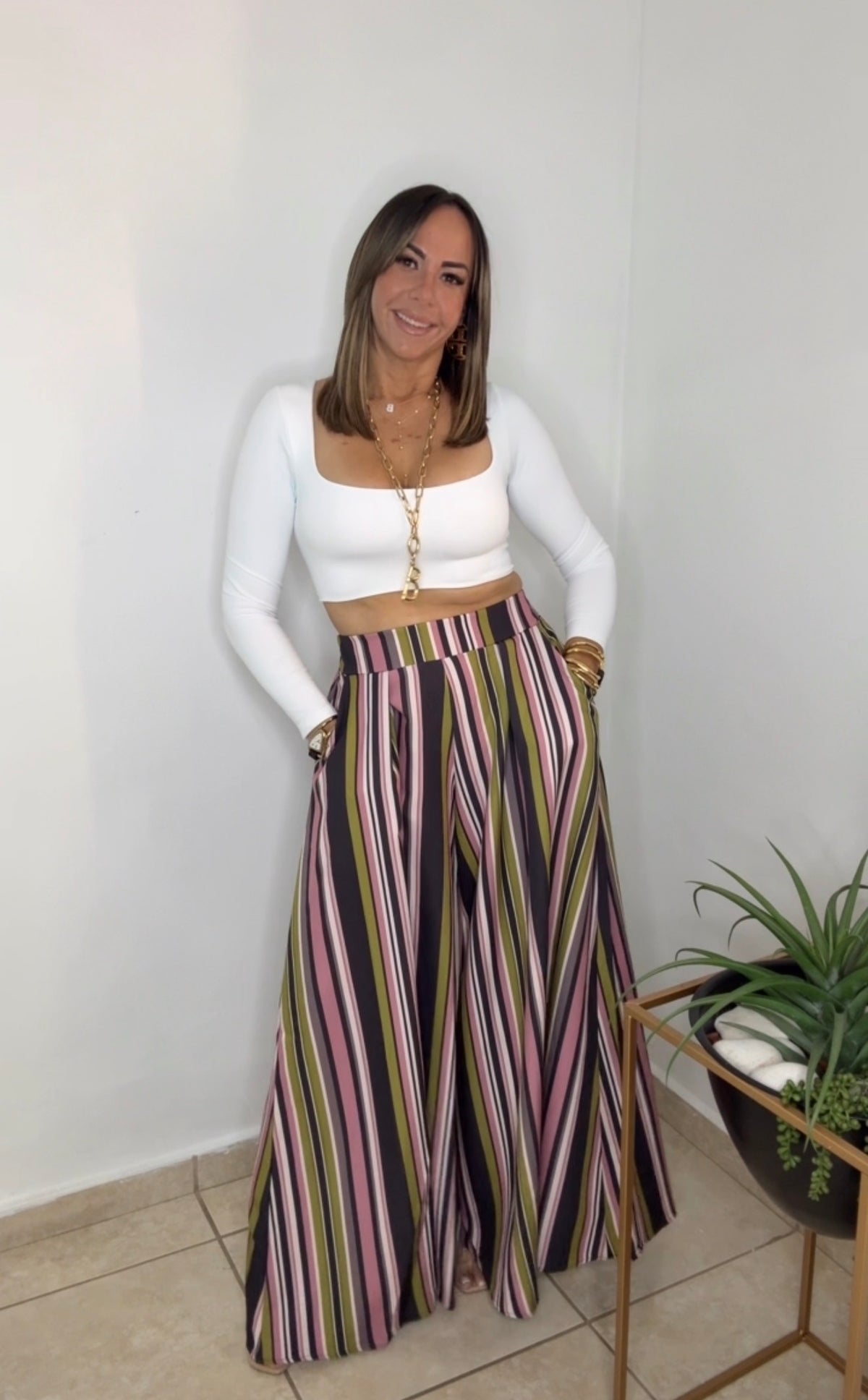 Multi Stripe Palazzo