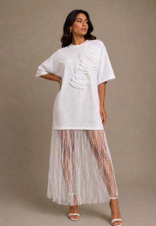 White Blossoms Dress
