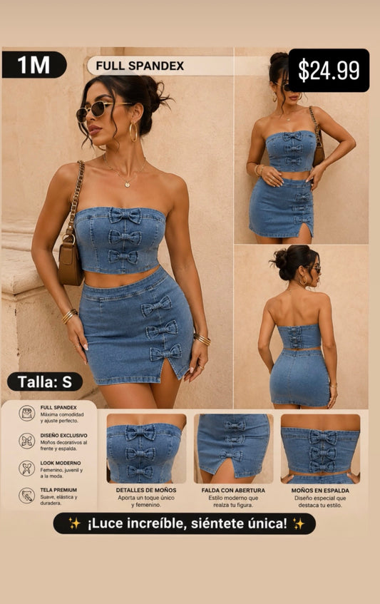 Denim Skirt Set (VENTA FINAL)