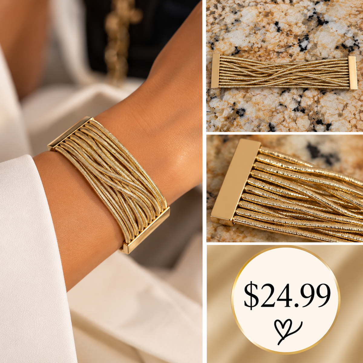 Pulsera Metalica FULL GOLD
