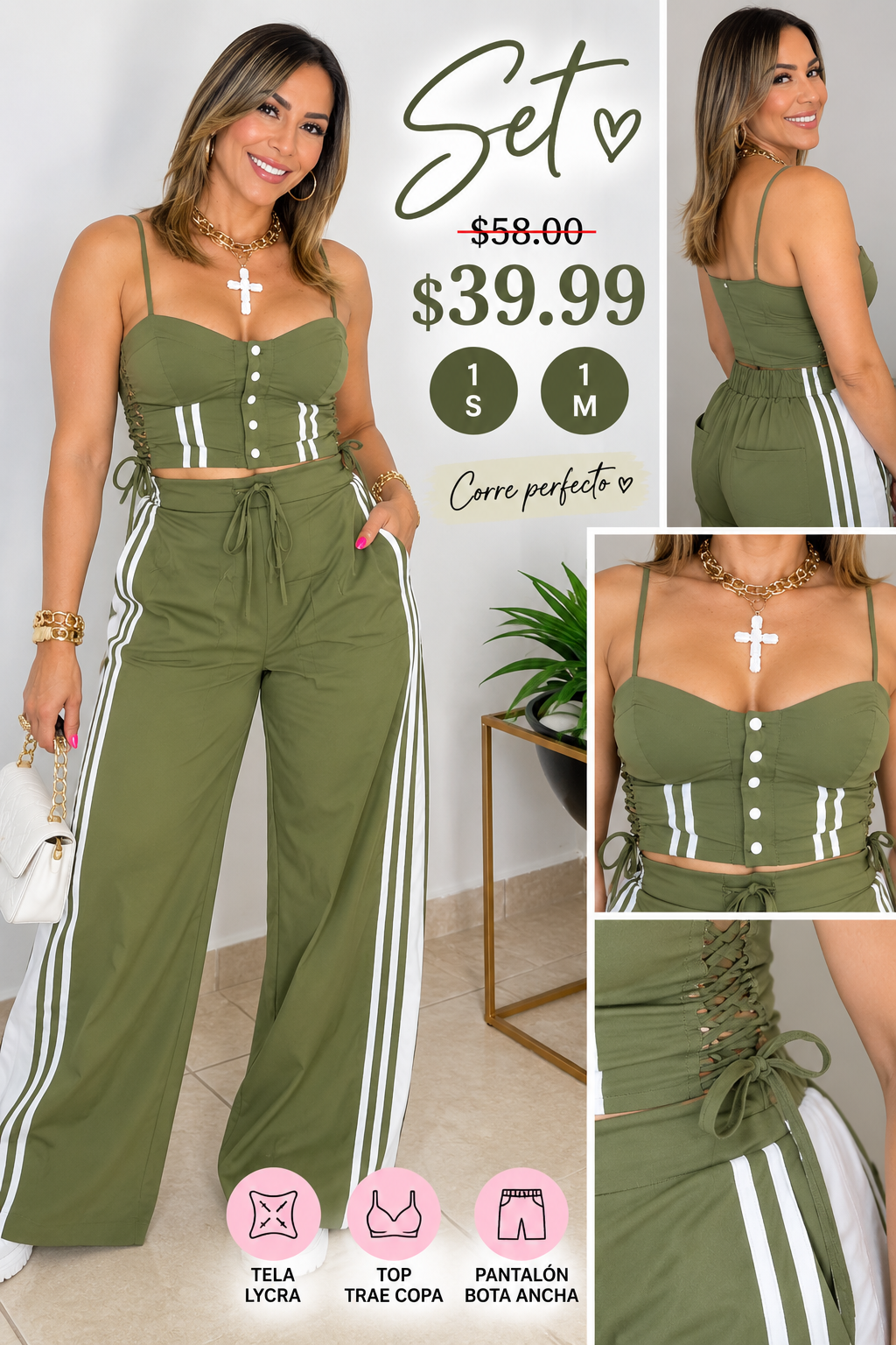 Olive And White Set (VENTA FINAL)