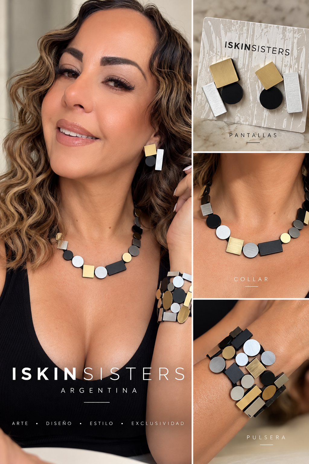 Set Silver + Black + Gold