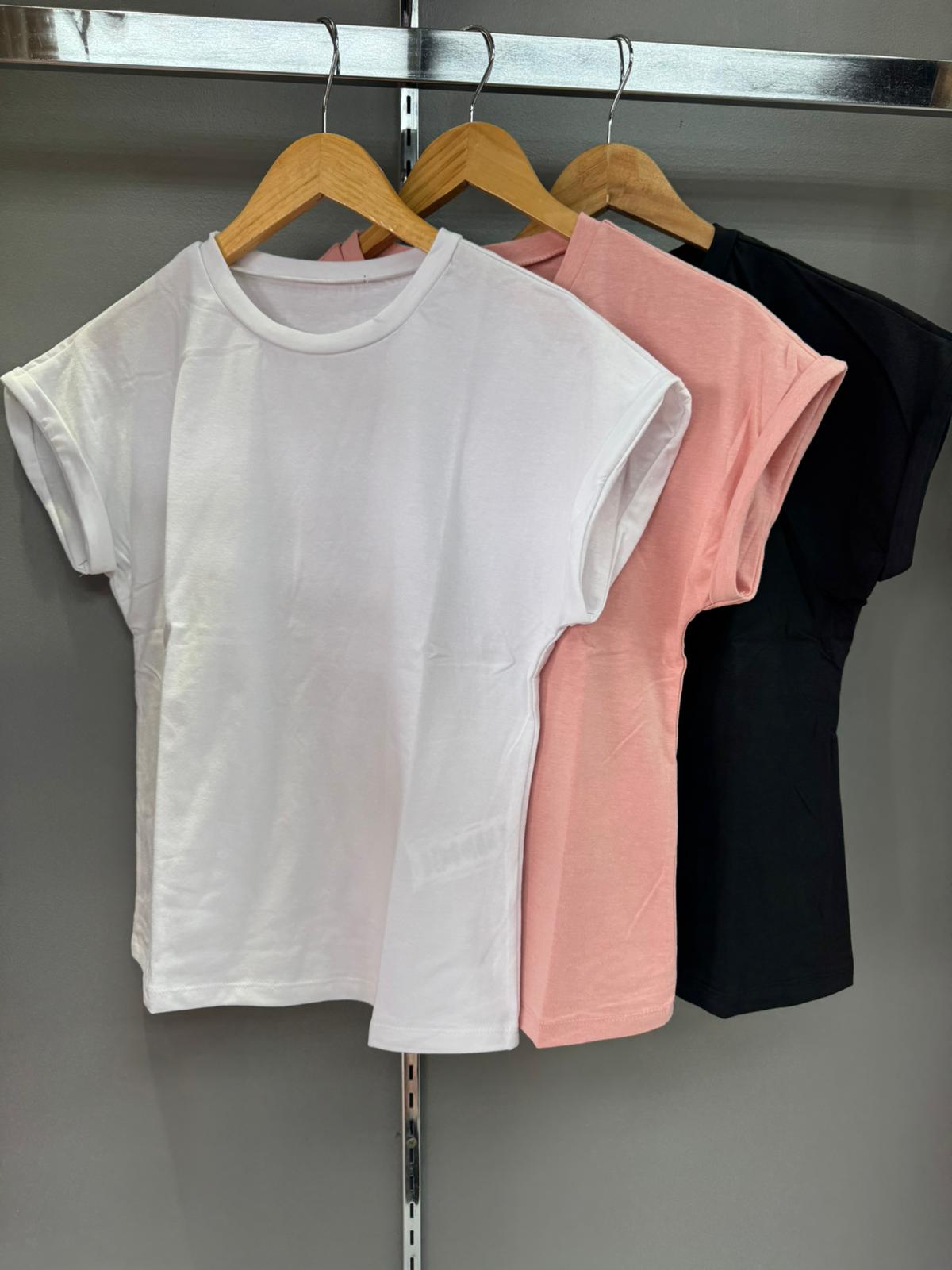Tshirt Básica Manga Doblada