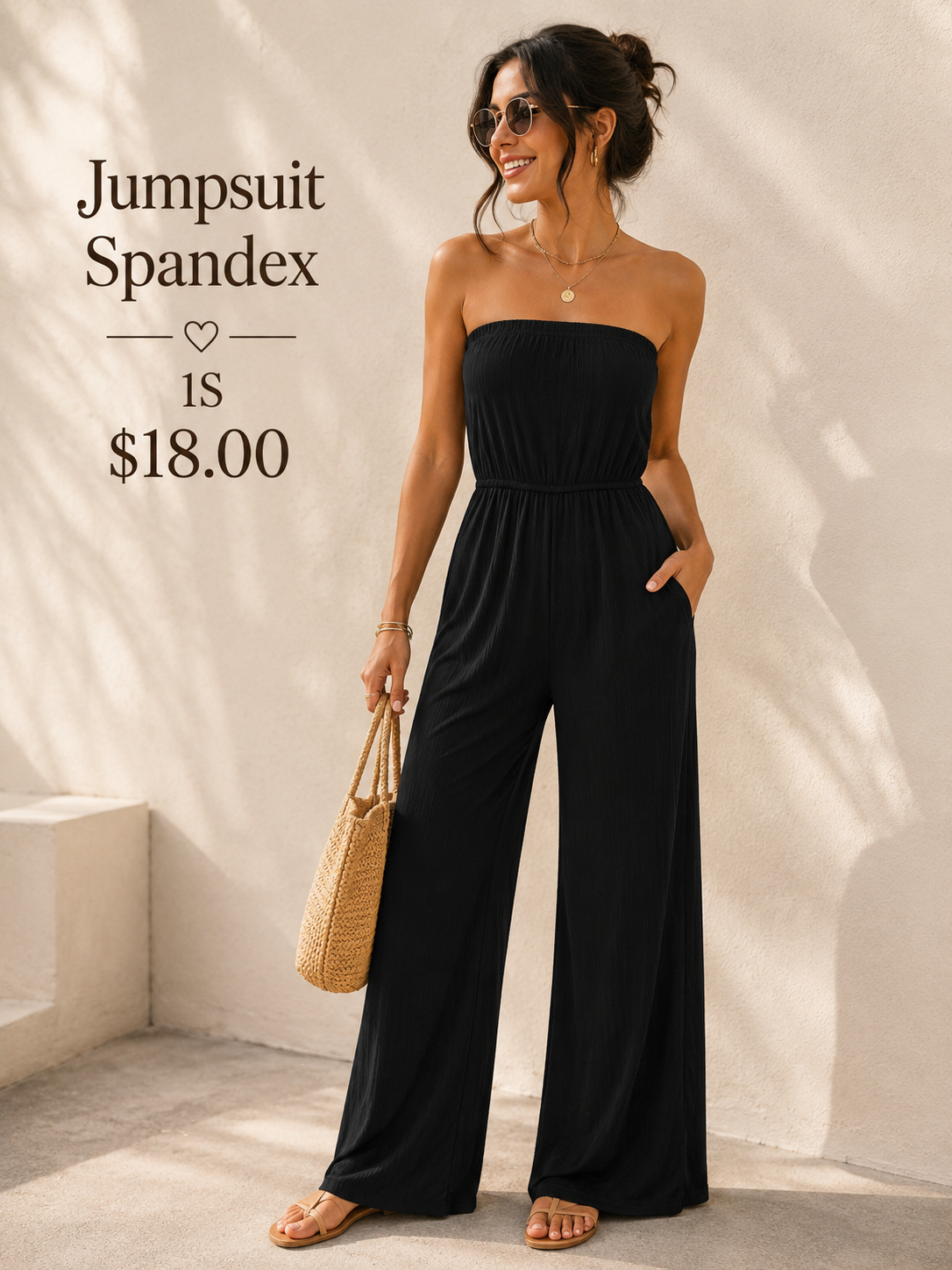 Black Classic Tube Jumpsuit VENTA FINAL