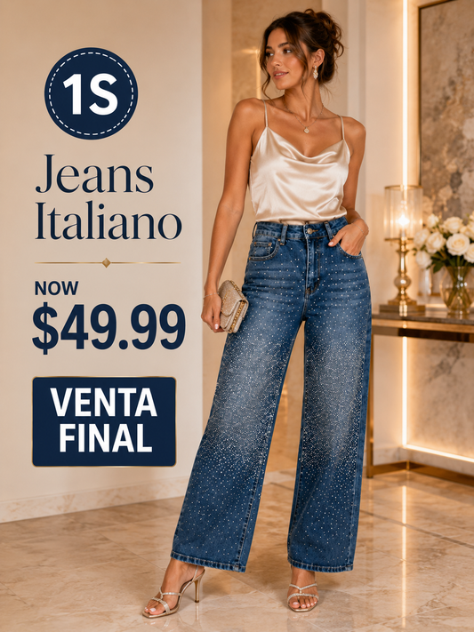 Blue Rhinestone Jeans (VENTA FINAL)