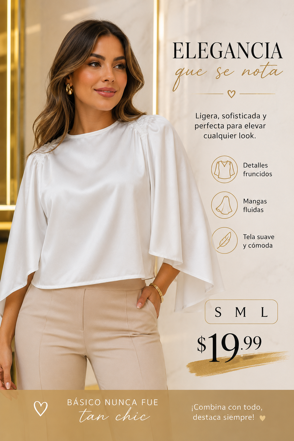 White Satin Blouse